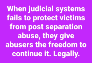 Quote White letters on purple background. Truth After Abuse