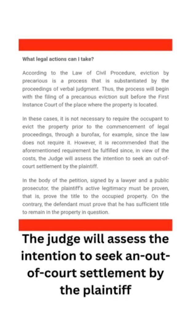 The Judge will assess the intention to seek an out of court settlement by the plaintiff.
