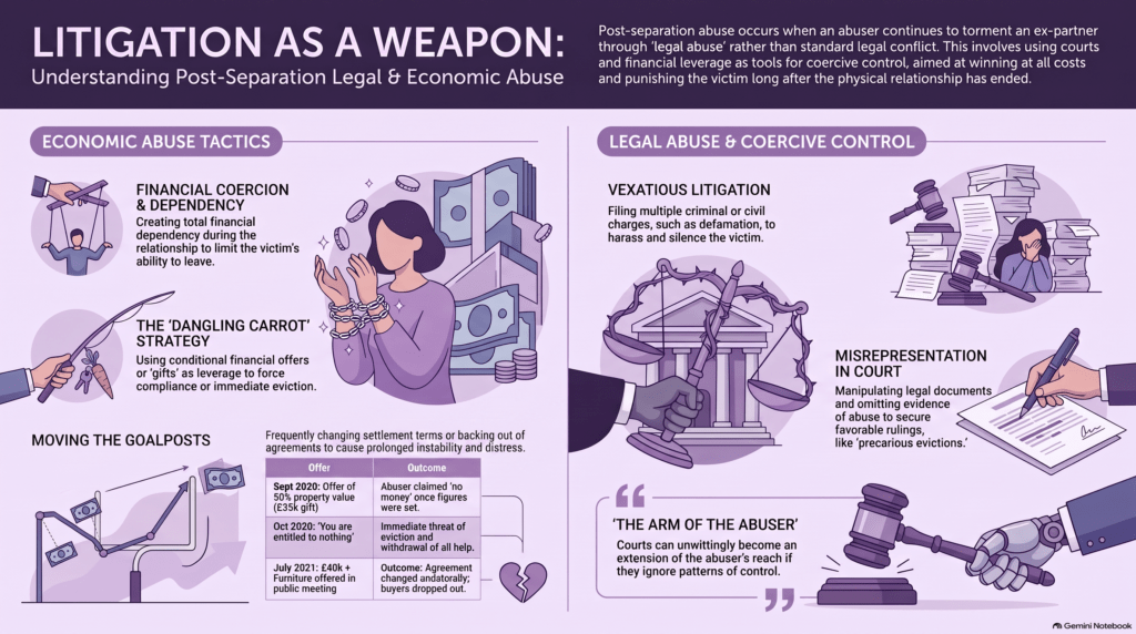 Post sepaeation abuse abuse litigation as a weapon